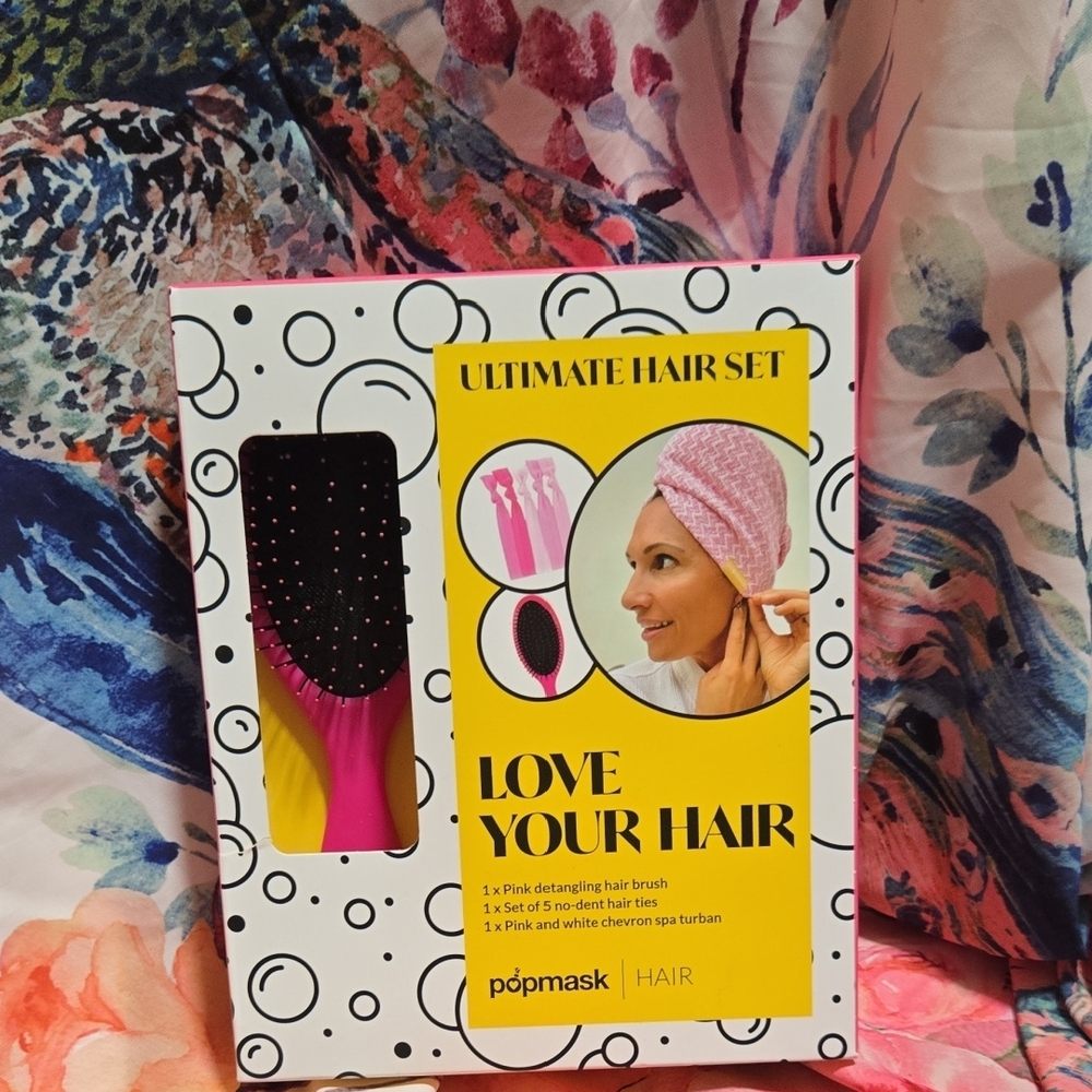Black and Pink Hair Styling Tools Set